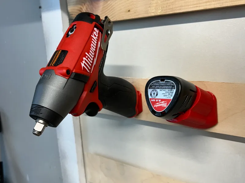 Milwaukee M12 Tool and latching Battery Holders