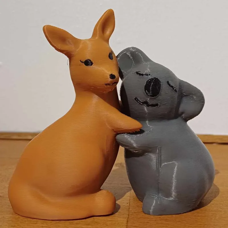 cute koala and kangaroo.