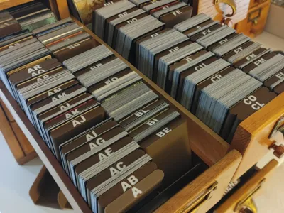 Alphabet Card Catalog Dividers Organizing cards