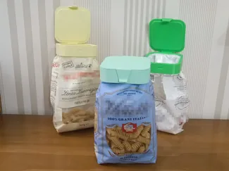 Chiusura sacchetto pasta