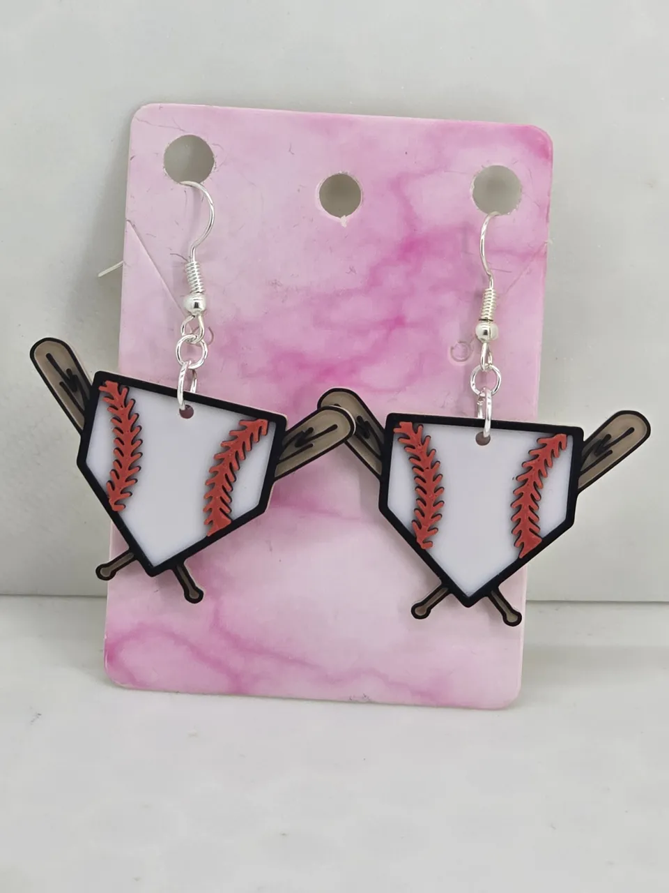 Cool Baseball Earrings view 3