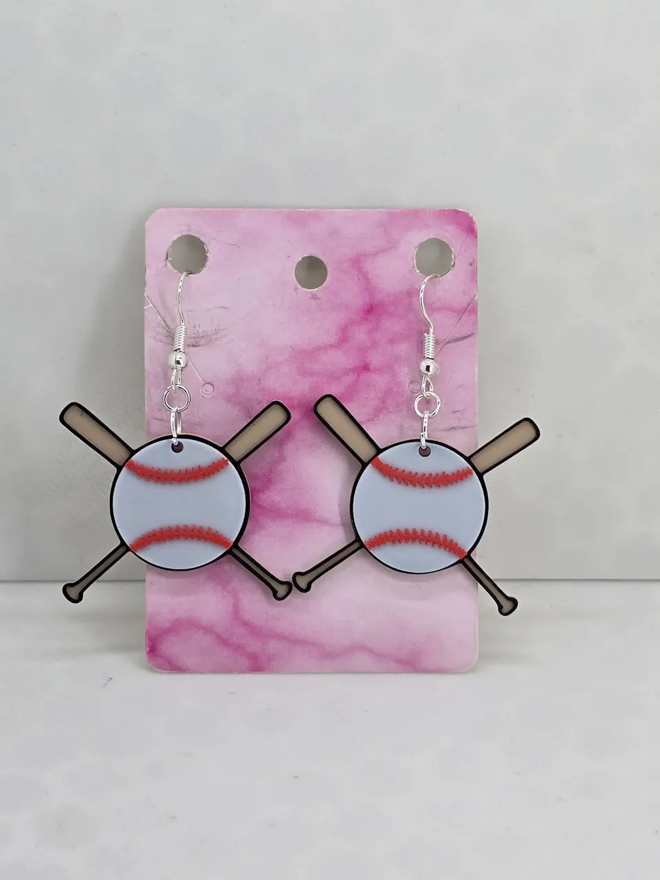 Cool Baseball Earrings view 2