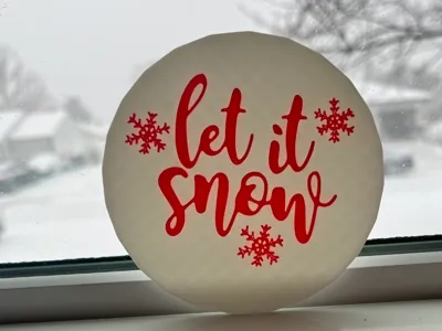 Let It Snow Sign/Coaster