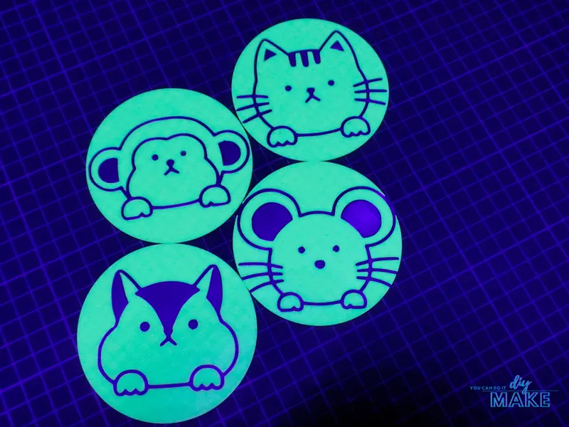 Glow in the Dark Animal Game Tokens for Kids