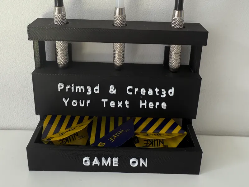 Dart Holder (X3)– Personalised Text Display Rack
