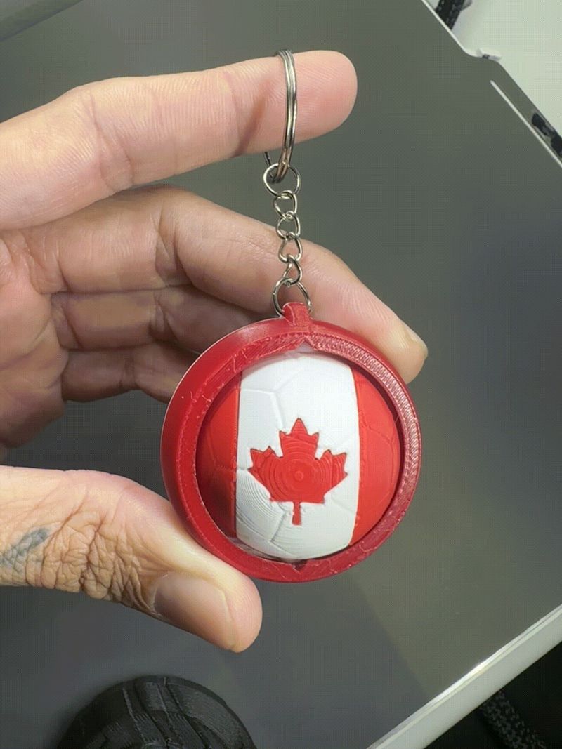 Chaveiro giratório Canadá multicor