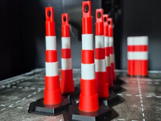 Traffic (Channelizer) Cones - Construction diorama