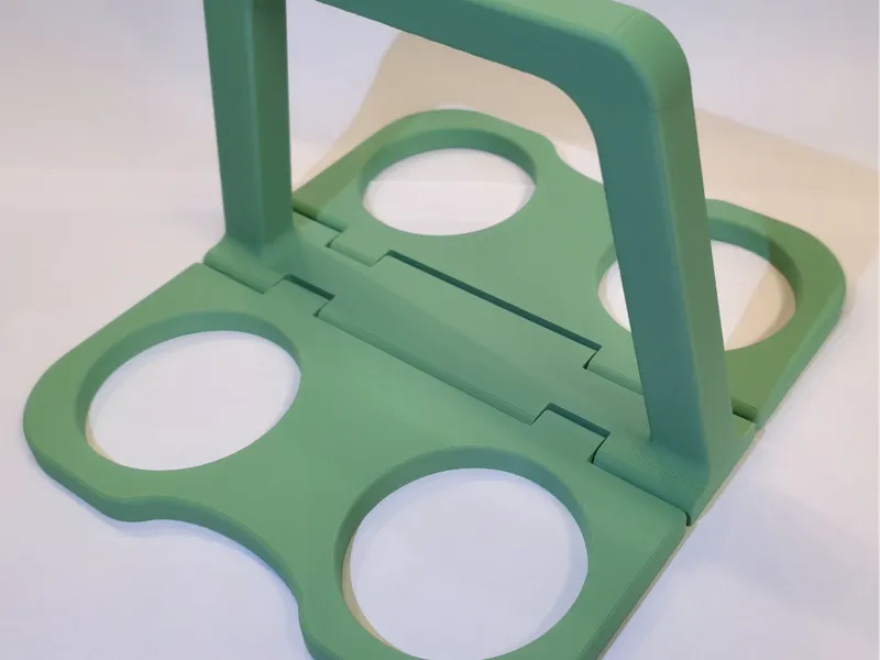 Foldable Print-in-place 4-Cup Holder with Handle
