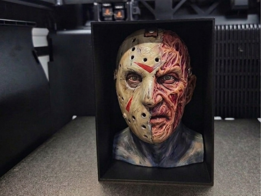 Freddy Jason horror book nook 