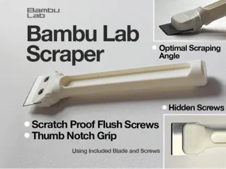 Bambu Lab Bed Plate Scraper  Original Blade Screws
