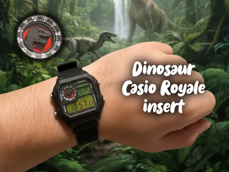 Dinosaur Silhouette Insert for Casio Royale