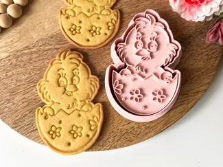 Easter chick cookie cutter and stamp