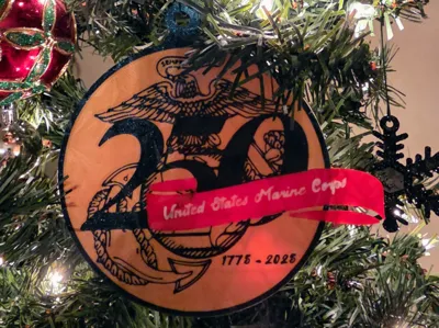USMC 250th Birthday Ornament