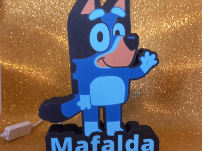 Luminaria Bluey com nome