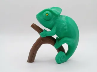 Cute Stylized Chameleon - Desk Pet 