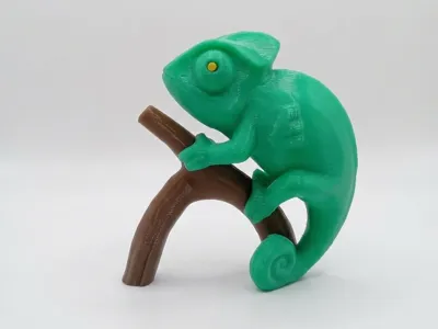 Cute Stylized Chameleon - Desk Pet 