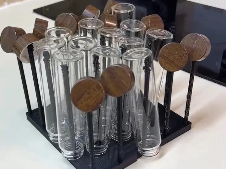 Stand for beans coffe bottles