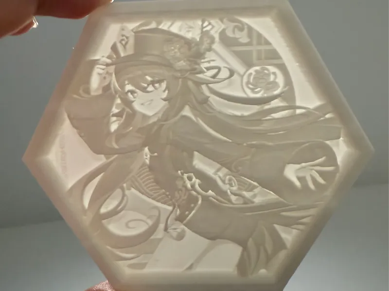 Hu Tao from Genshin Impact Lithophane