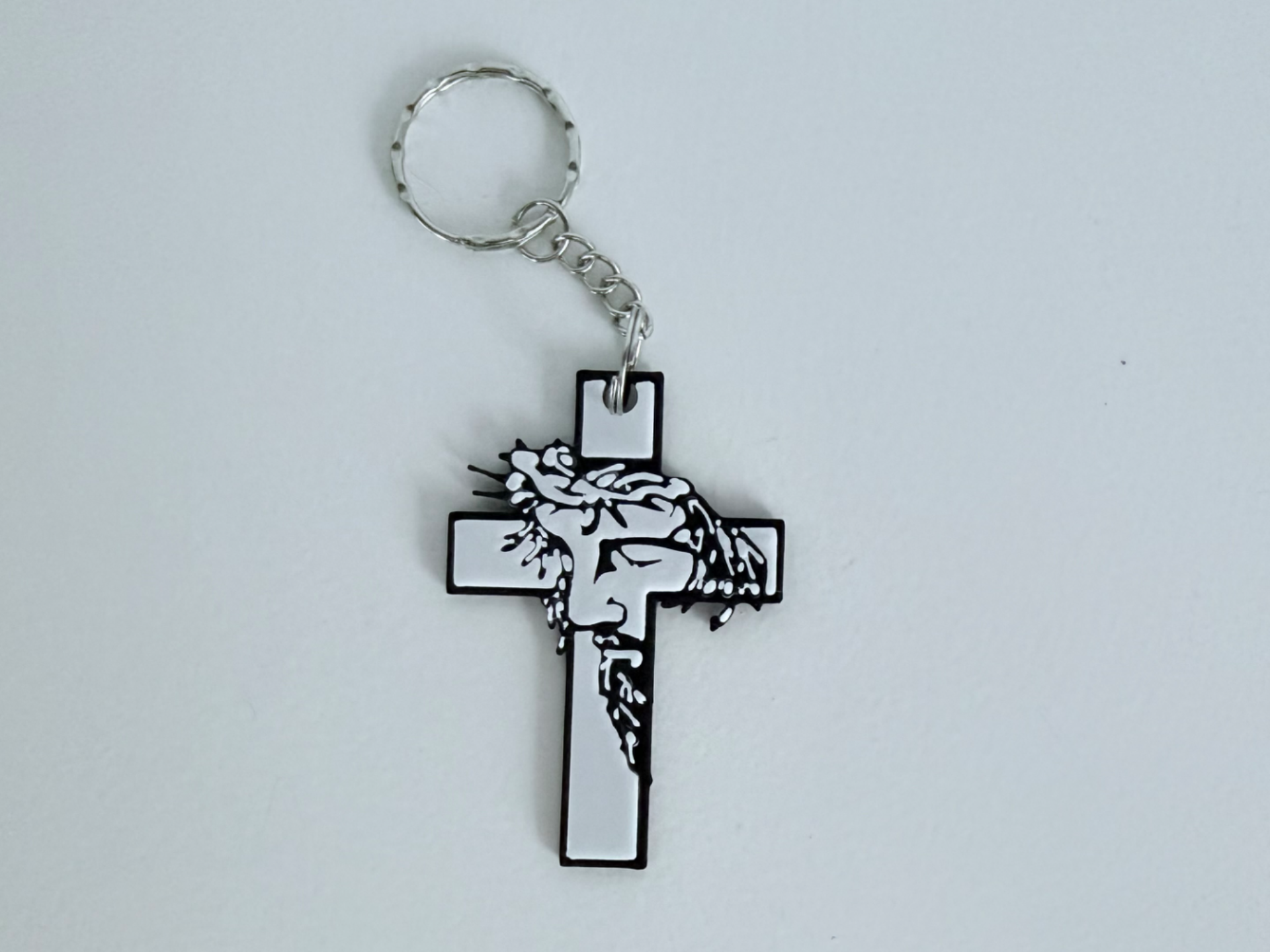 Jesus Cross Keychain – Christian Crucifix 3D