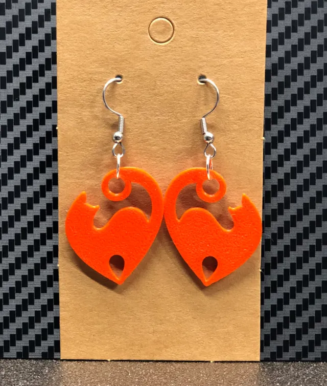 Heart cat earrings