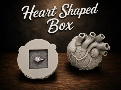 Human Heart Shaped Box
