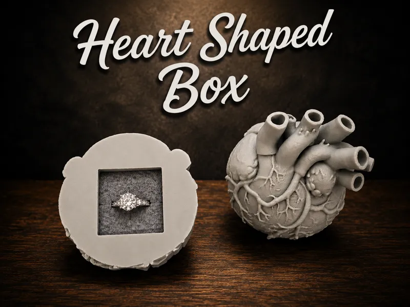 Human Heart Shaped Box