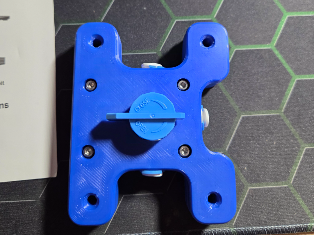 1/4" 3 way valve holder- wall mount