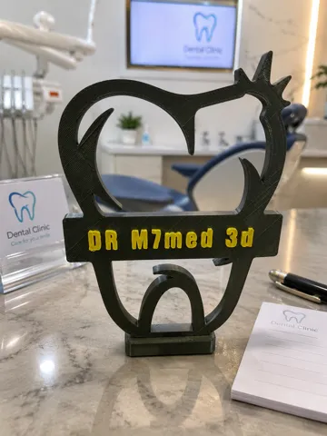 Letrero o emblema decorativo: Customizable Dental Desk Name Signd — vista de referencia 3