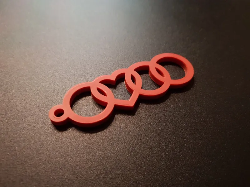 Audi Heart Keychain