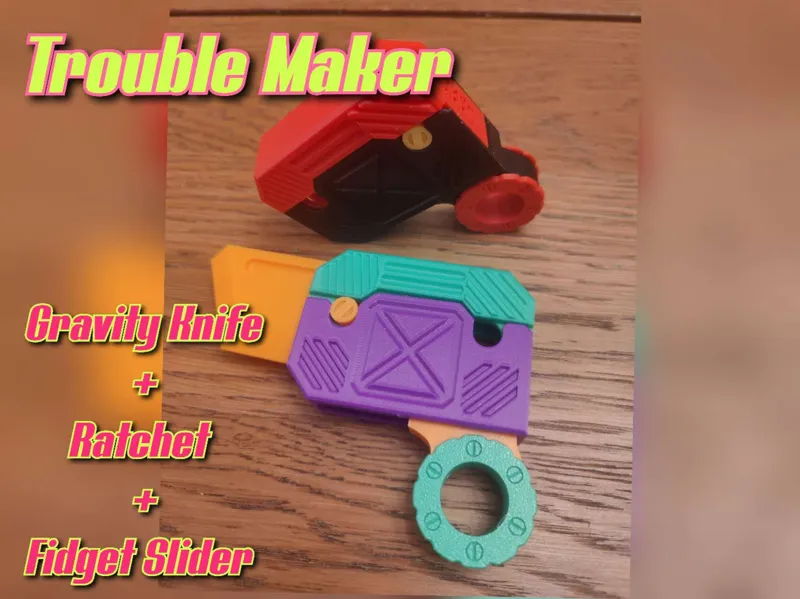 Gravity Knife + Ratchet + Fidget Slider