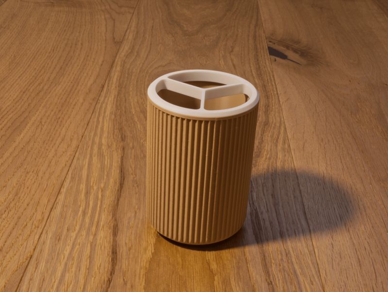 Oval Ribbed Cup - Modular Cup Organizer System