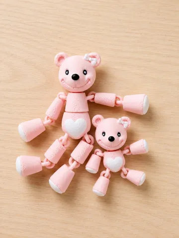 Letrero o emblema decorativo: Articulated Teddy Bear Family — vista de referencia 5