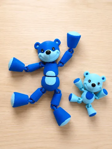 Letrero o emblema decorativo: Articulated Teddy Bear Family — vista de referencia 4