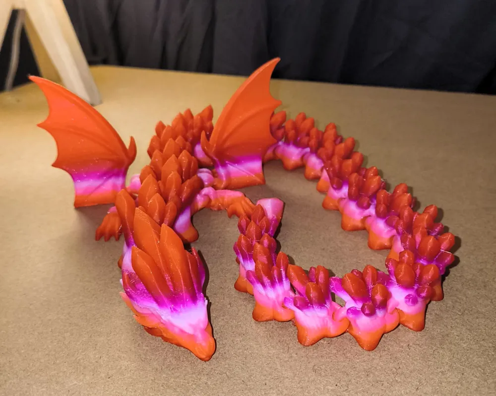 Articulated Crystal dragon - Free 3D Print Model - MakerWorld