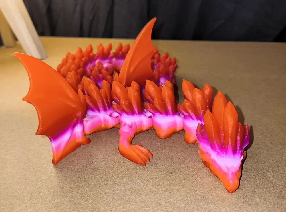 Articulated Crystal dragon - Free 3D Print Model - MakerWorld