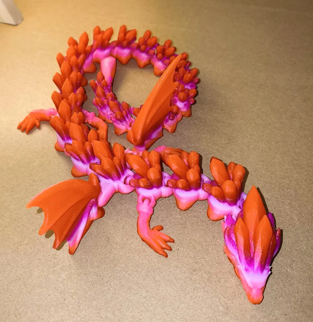 Articulated Crystal dragon - Free 3D Print Model - MakerWorld
