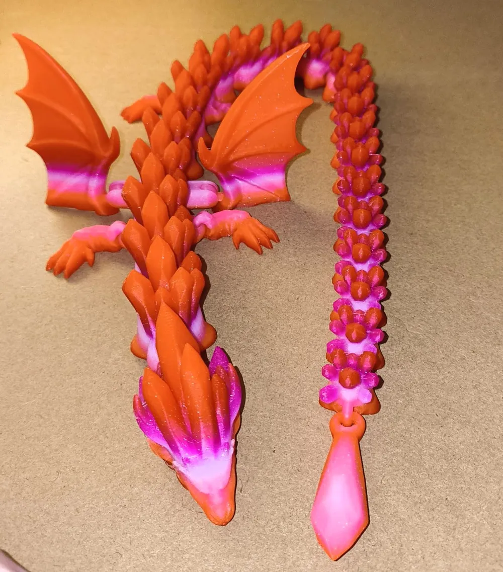Articulated Crystal dragon - Free 3D Print Model - MakerWorld