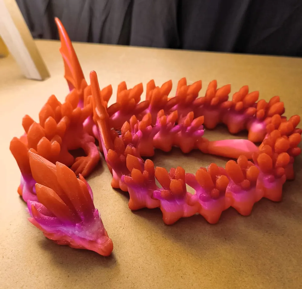 Articulated Crystal dragon - Free 3D Print Model - MakerWorld