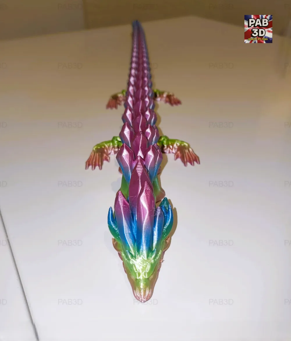 Articulated Crystal dragon - Free 3D Print Model - MakerWorld