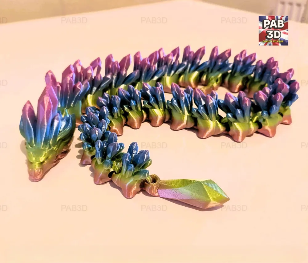 Articulated Crystal dragon - Free 3D Print Model - MakerWorld