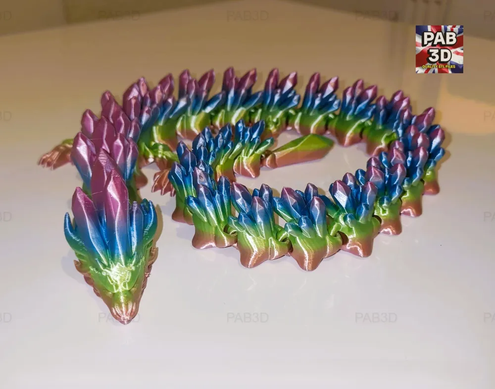 Articulated Crystal dragon - Free 3D Print Model - MakerWorld