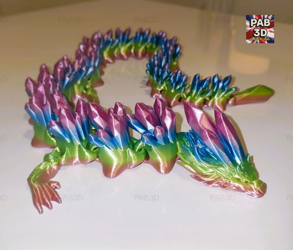 Articulated Crystal dragon - Free 3D Print Model - MakerWorld