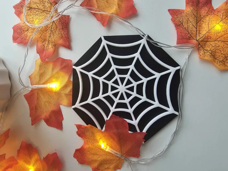 Spider Web Coasters with Base