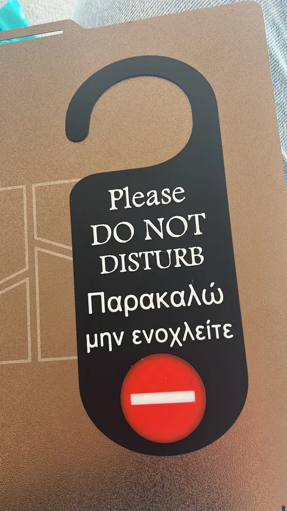 "Do not disturb" door hanger sign - Free 3D Print Model - MakerWorld
