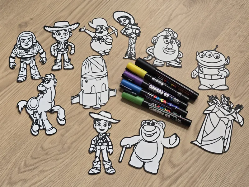 Coloring Toy Story Friends Squad Craft DIY Paint