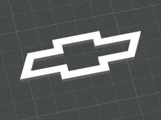 Chevrolet Bowtie Logo - 3D Printed Emblem