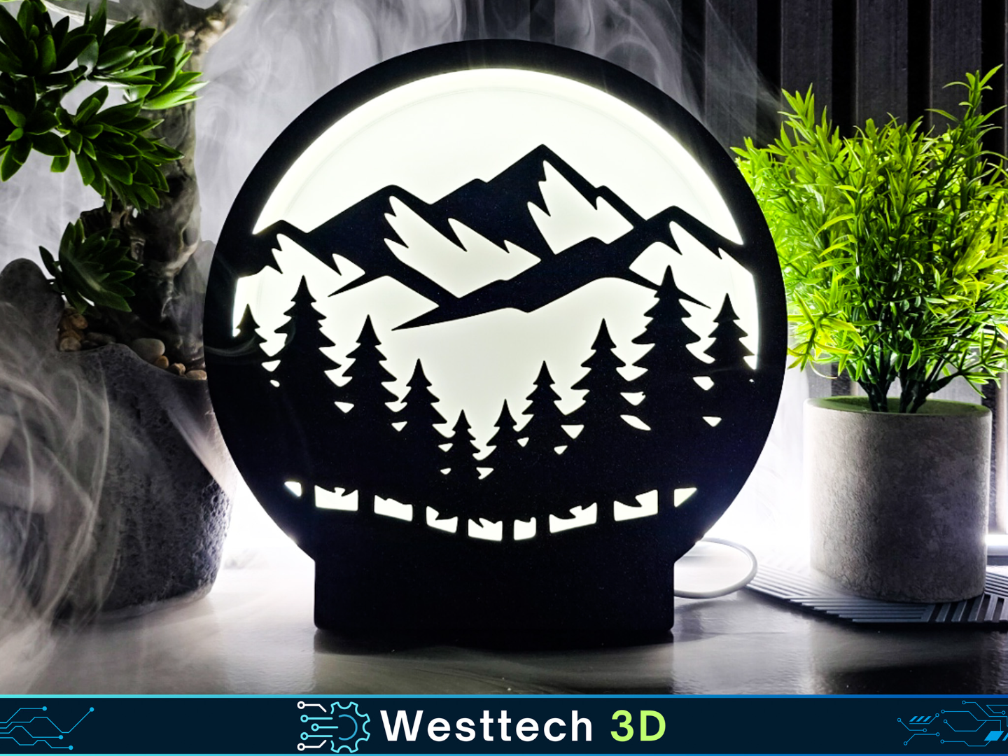Berge im Wald Lampe