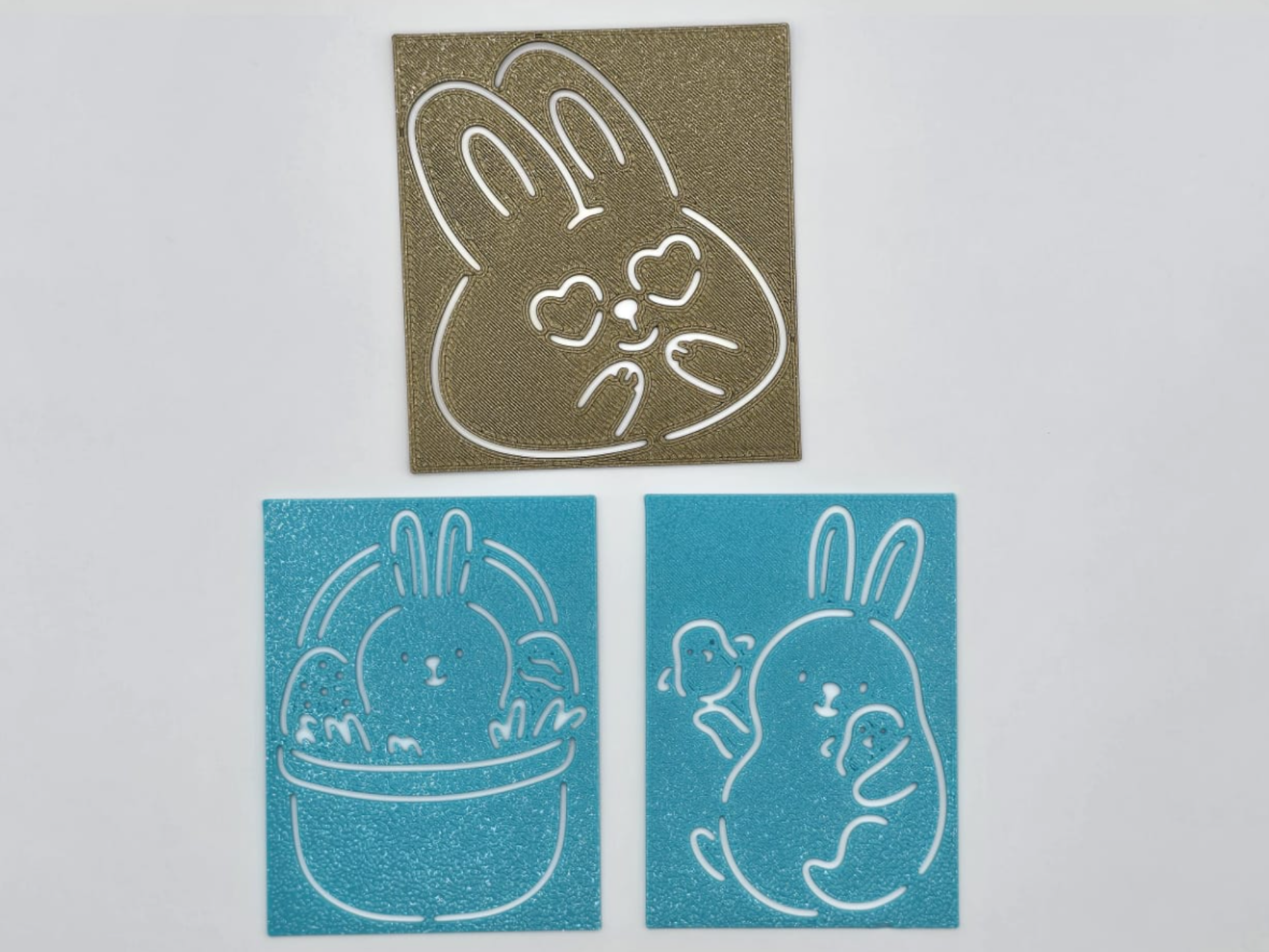 Cute Easter Bunny Friends Stencil Set