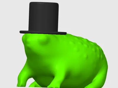 Frog with top hat