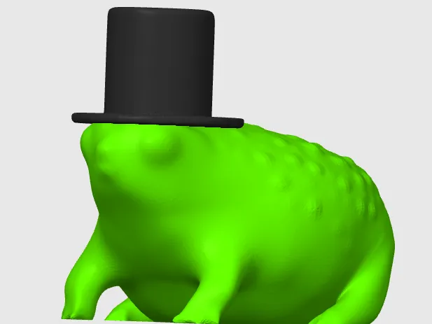 Frog with top hat